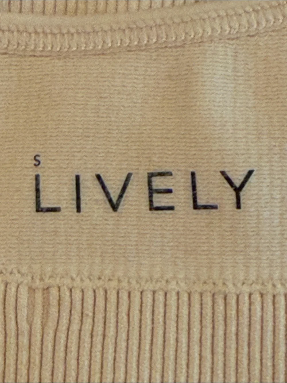 LIVELY women’s Skinny-Strap Ribbed Seamless Bralette Toasted Almond
